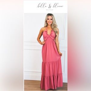 Lilly ruffle maxi dress